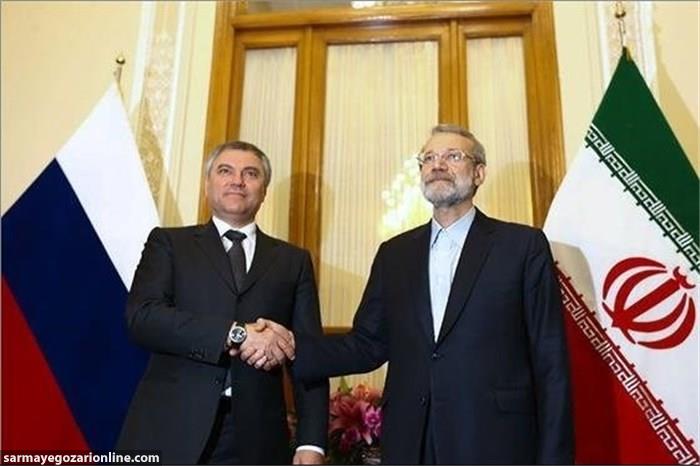 تاکید روسای پارلمان ایران و روسیه بر توسعه روابط اقتصادی دو کشور
