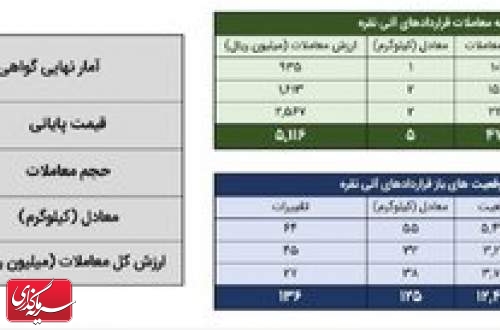 معامله ۳۲ کیلوگرم شمش نقره در بورس کالا